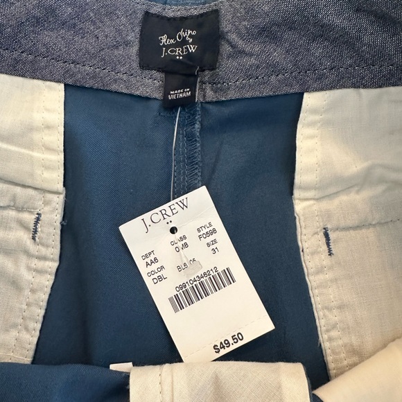 J. Crew Dark Blue Flat Front Shorts New With Tags - Picture 3 of 3